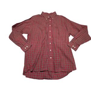 Gitman Bros Red Tartan‎ Plaid Button Up Shirt Men's XL